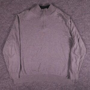 Lands' End Men's XXL 1/4 Quarter Zip Long Sleeve Soft Cozy Pullover